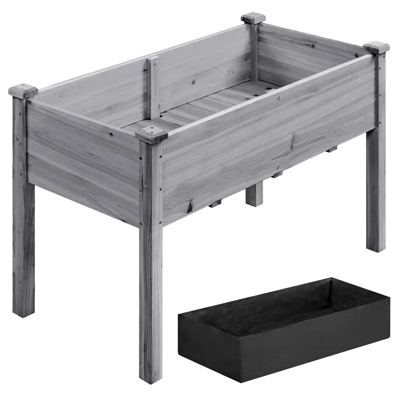 Yaheetech Large Raised Garden Bed Elevated Wooden Horticulture Planter Box with Legs Standing Growing Bed for Gardening/Backyard/Patio/Balcony
