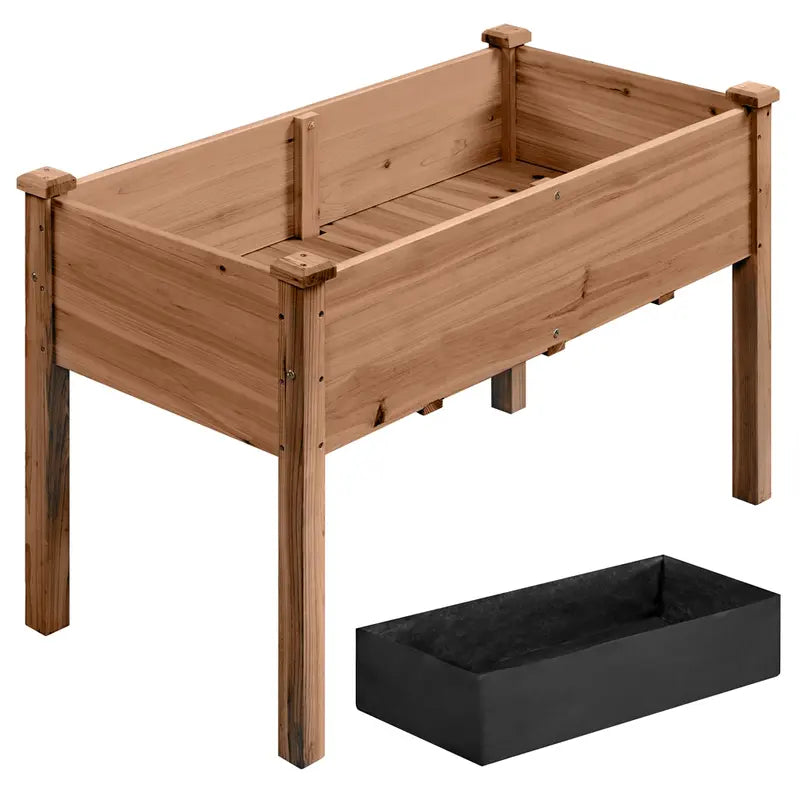 Yaheetech Large Raised Garden Bed Elevated Wooden Horticulture Planter Box with Legs Standing Growing Bed for Gardening/Backyard/Patio/Balcony