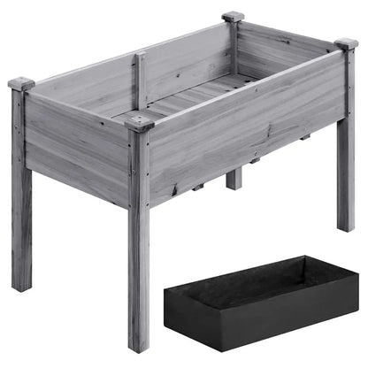 Yaheetech Large Raised Garden Bed Elevated Wooden Horticulture Planter Box with Legs Standing Growing Bed for Gardening/Backyard/Patio/Balcony