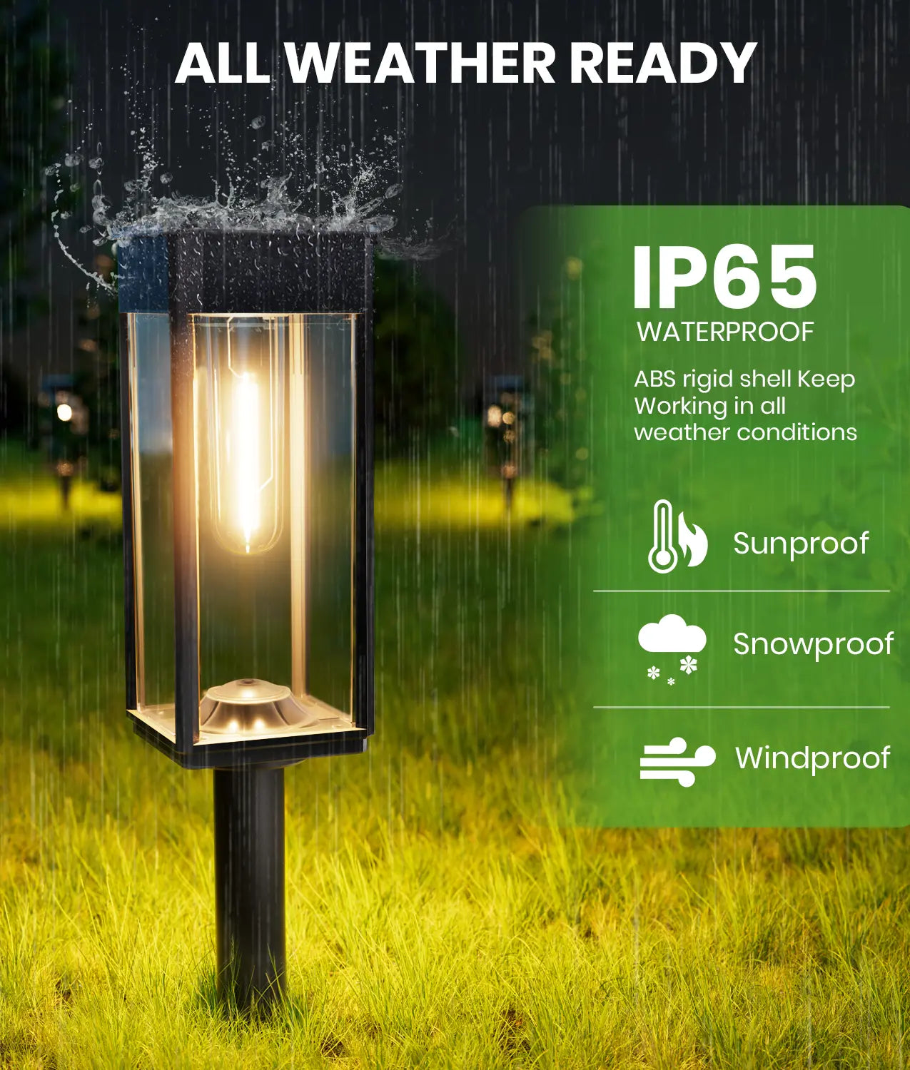 Elegant Solar Pathway Lights Modern Luxury | Easy Installation, Auto On/Off & IP65 Waterproof | For Garden, Yard & Driveway, Outdoor Solar Lighting, Decorative & Rechargeable